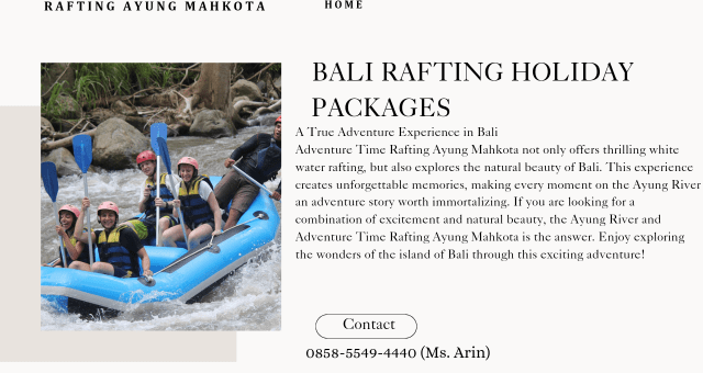 BALI RAFTING HOLIDAY PACKAGES | RAFTING MAHKOTA | 0858-5549-4440