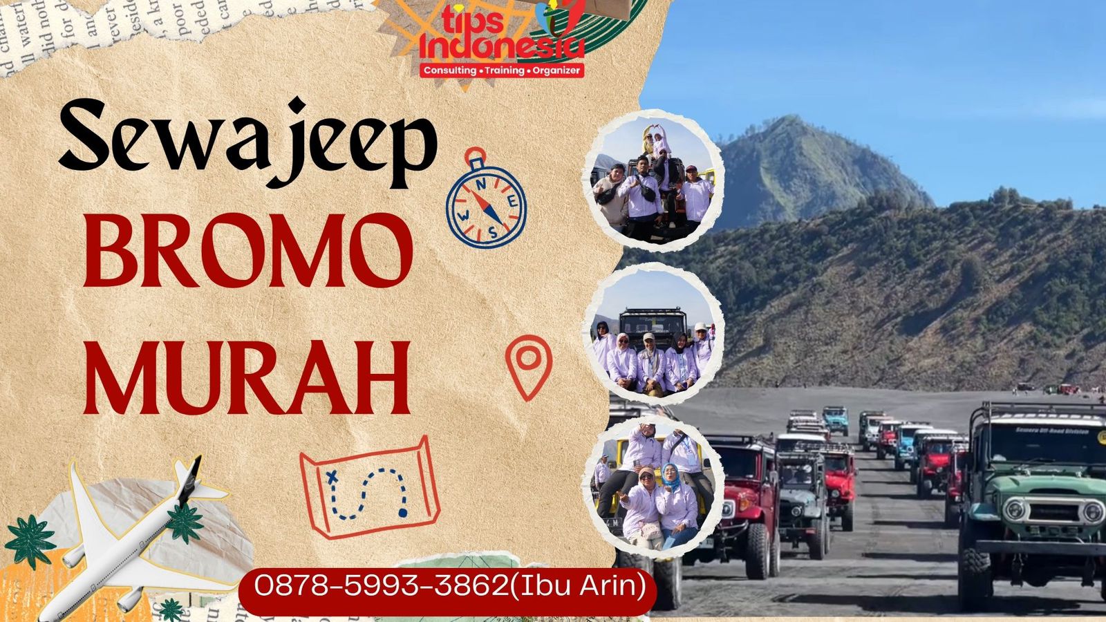 SEWA JEEP BROMO MURAH | TIPS INDONESIA | 0878-5993-3862
