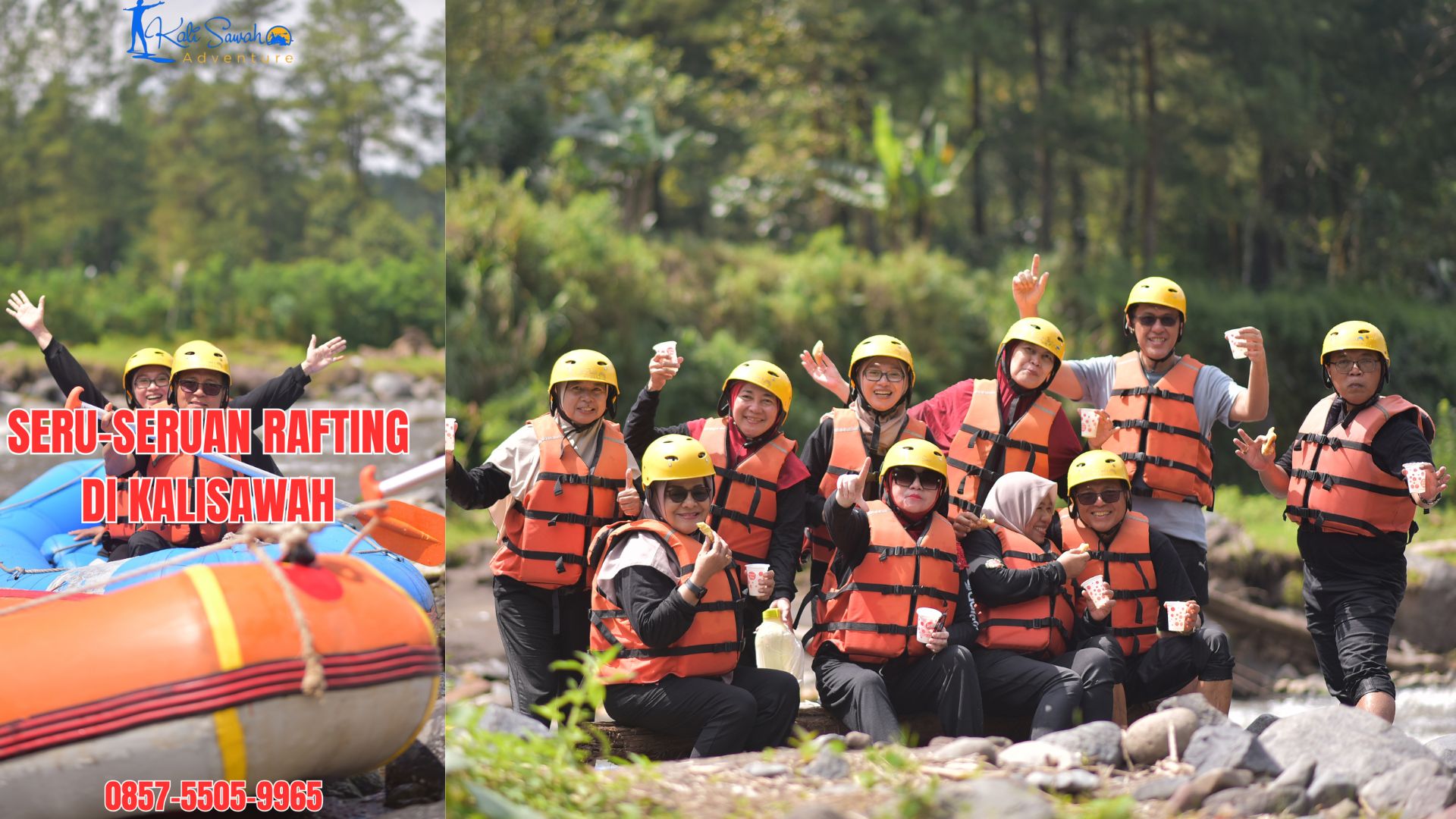 SERU-SERUAN RAFTING DI KALISAWAH | RAFTING KALISAWAH | 0857-5505-9965