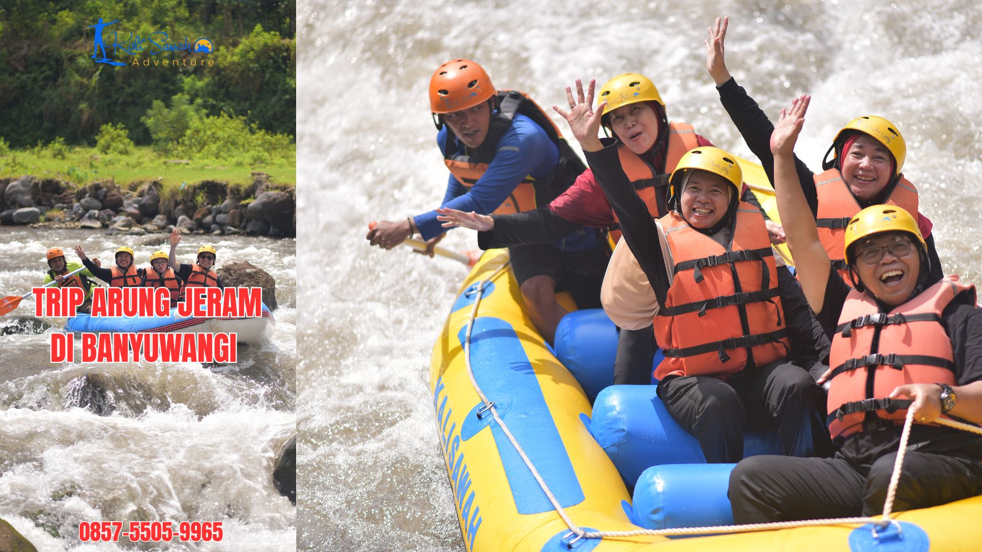 TRIP ARUNG JERAM DI BANYUWANGI | RAFTING KALISAWAH | 0857-5505-9965