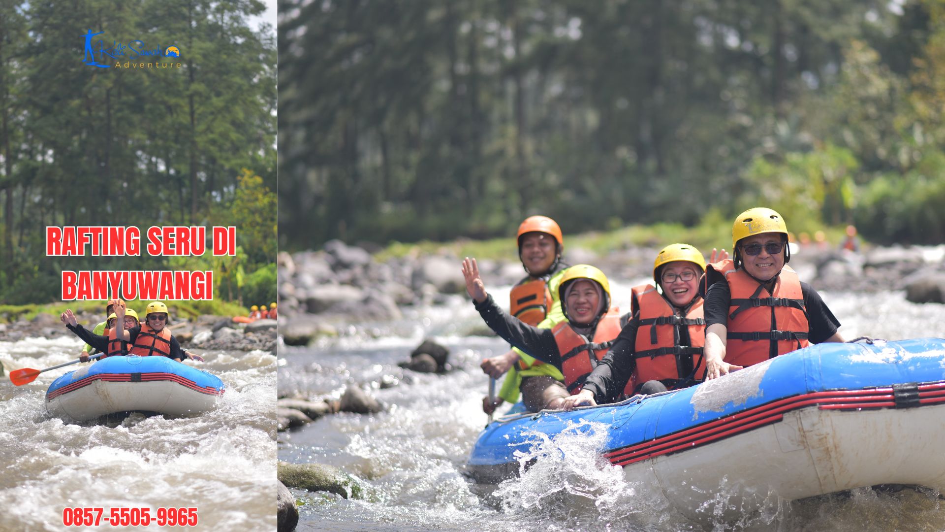 RAFTING SERU DI BANYUWANGI | RAFTING KALISAWAH | 0857-5505-9965