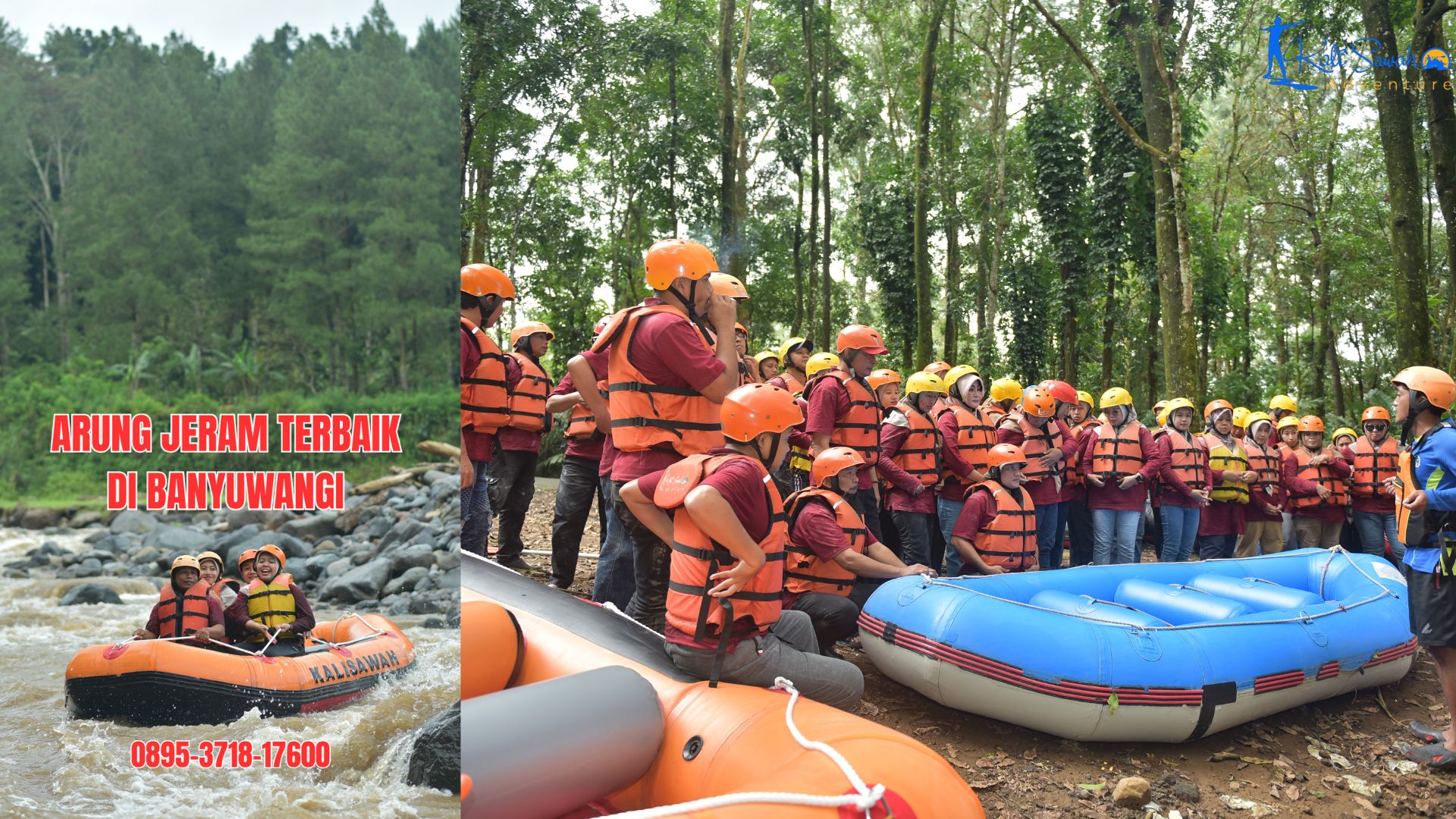 ARUNG JERAM TERBAIK DI BANYUWANGI | RAFTING KALISAWAH | 0895-3718-17600