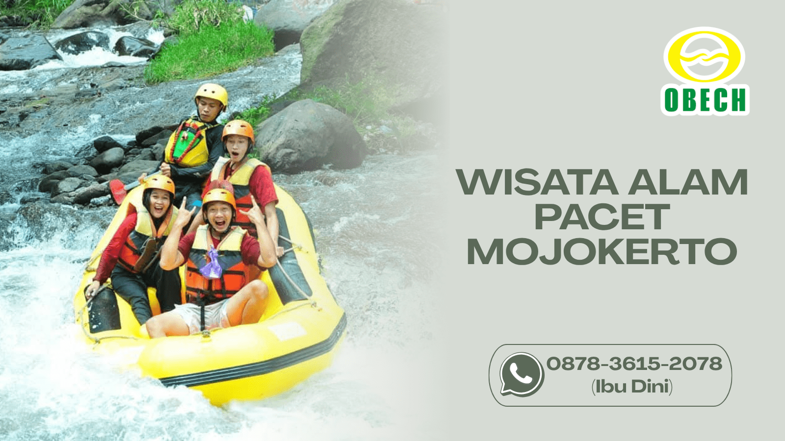 WISATA ALAM PACET MOJOKERTO | RAFTING OBECH | 0878-3615-2078